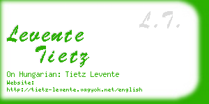 levente tietz business card